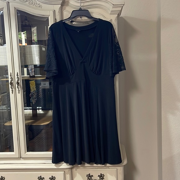 Torrid lace flutter sleeves LBD little black dress Dress 1 1X - Picture 1 of 6